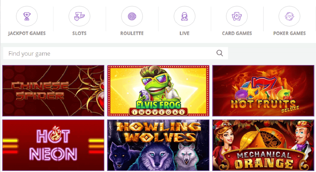 crypto wild casino homepage