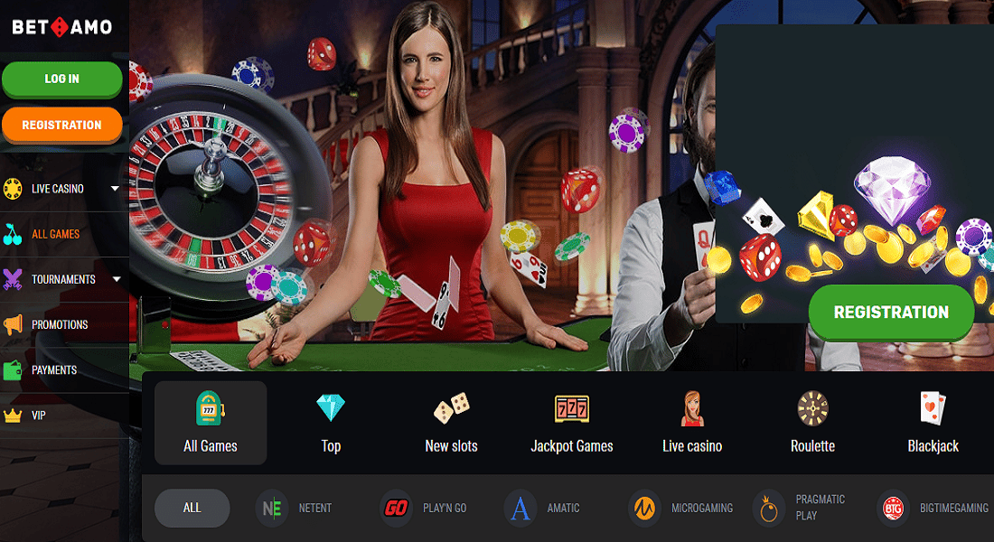 betamo casino homepage