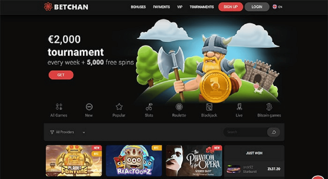 betchan casino homepage