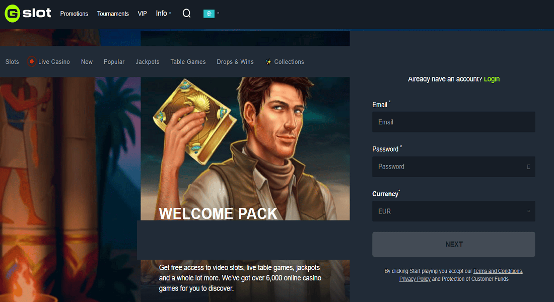 gslot casino homepage