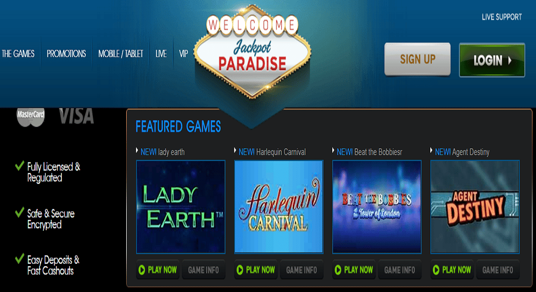 jackpot paradise lobby