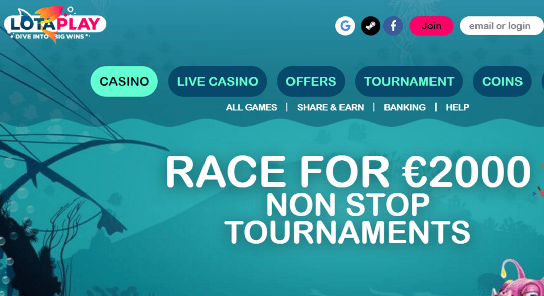 lotaplay casino homepage