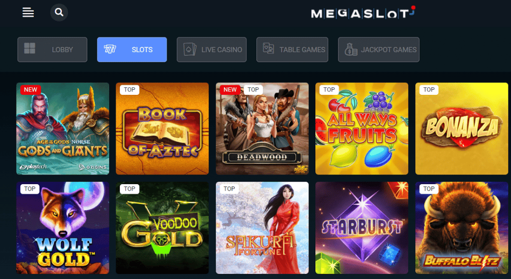 megaslot casino homepage