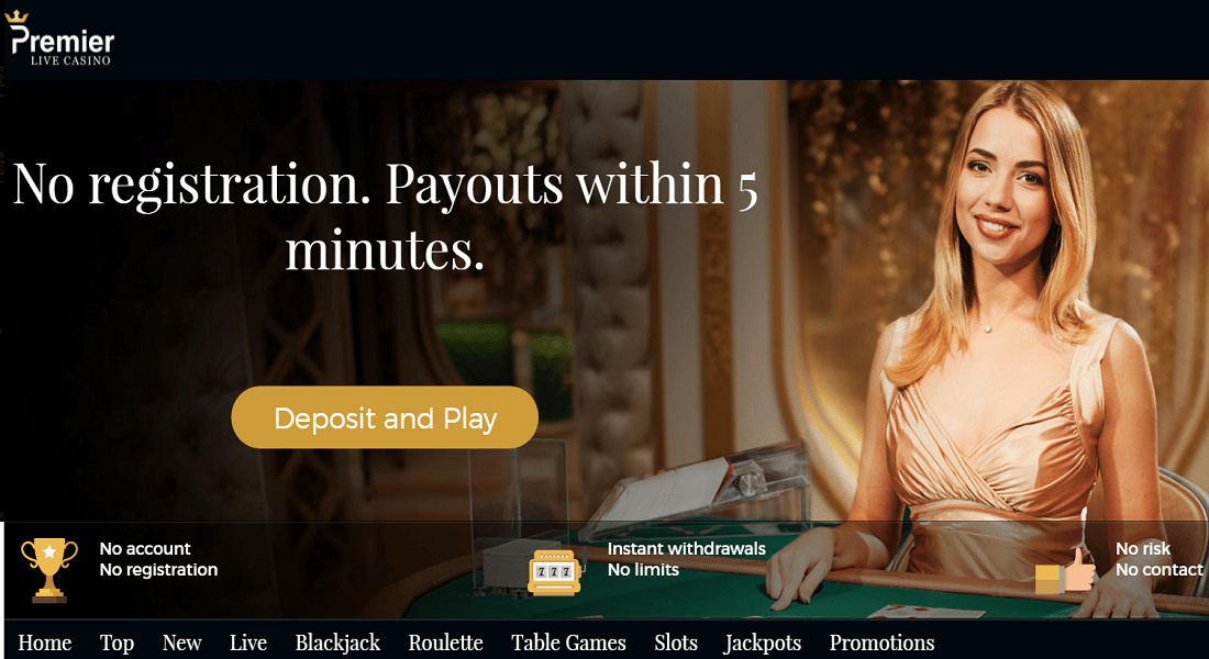 premier casino homepage