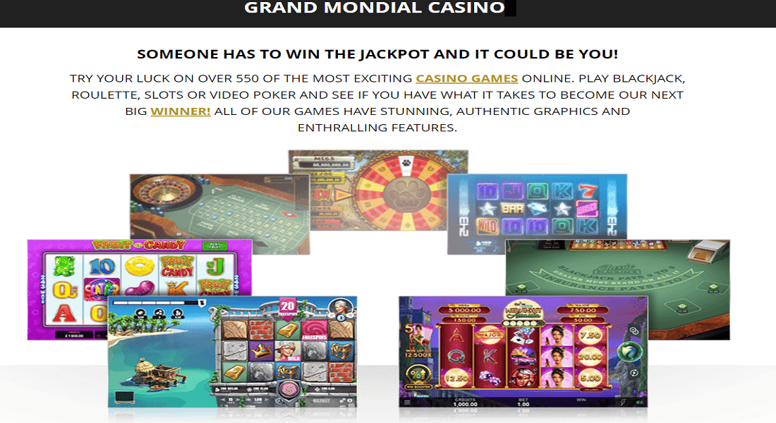 Grand Mondial Casino homepage