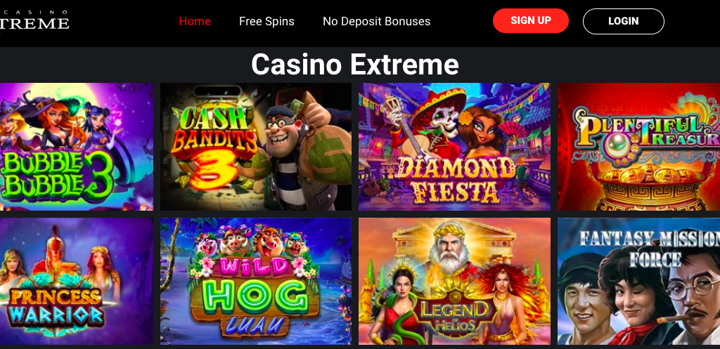 casino extreme slots and homepage